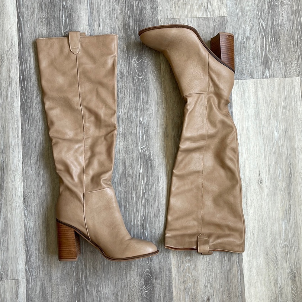 Tan Heeled Boots for Women